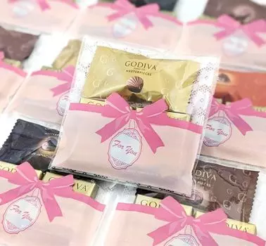 Godiva Неаполитанский шедевр Маленький подарок 5 x 6 Индивидуально упакованный Упакованный лентой Поздравление Передача Выход на пенсию Спасибо за вашу помощь Лайм