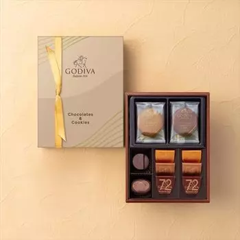GODIVA Печенье Шоколад 4 8 шоколадок Подарочная карта включена Поздравления Подарок и печенье,