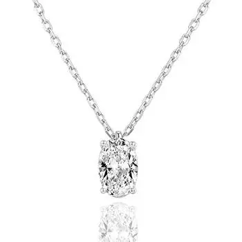 Годовалая цепочка на ключицу, овальный универсальный кулон, классическое минималистичное ожерелье из циркония для женщин