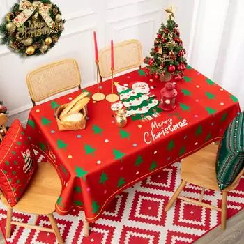 Годовой день Санта-Клауса скатерть украшение ресторана скатерть водонепроницаемая и необрастающая решетчатая ткань для журнального столика 40x70cm15x27inch фиолетовый