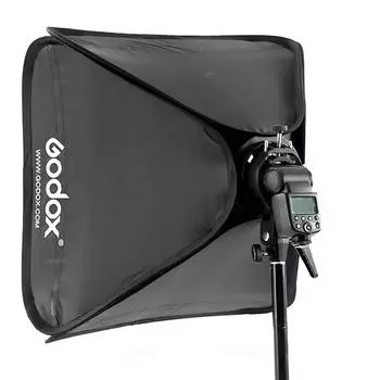 Godox 40 см 50 см 60 см 80 см Регулируемый софтбокс для вспышки Speedlight + кронштейн типа S Комплект крепления Bowens для студийной съемки Speedlite 40cm*40cm