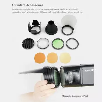 Godox H200R 200 Вт кольцевая вспышка со спиральной вспышкой магнитный порт для аксессуаров для Godox EC200