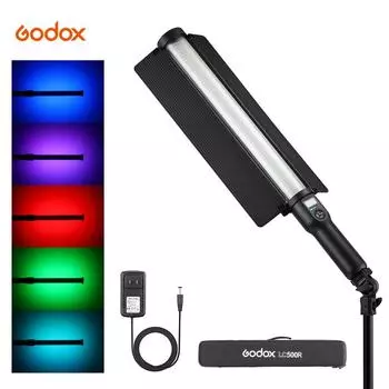 Godox LC500R 2500K-8500K двухцветный полноцветный светодиодный светильник RGB со световыми эффектами CRI 96 TLCI 98 с пультом дистанционного управления и шторками