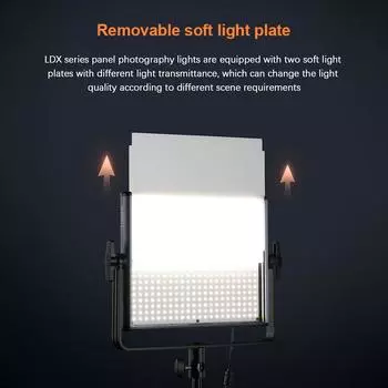 GODOX LDX50Bi 65 Вт Двухцветный светодиодный светильник для фотосъемки Световая панель для видеосъемки 11 специальных световых эффектов UK Plug чёрный