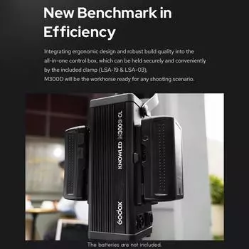 Godox M300D 330 Вт Профессиональный светодиодный светильник для фотосъемки, видеосъемки, студийный заполняющий свет 5600K, регулируемый