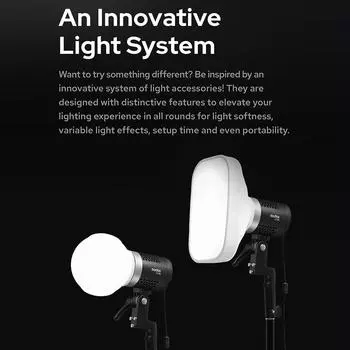 Godox ML30Bi-K2 Комплект из 2 ламп Портативный студийный светодиодный видеосвет 2800K-6500K Двухцветный пульт дистанционного управления через приложение