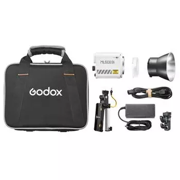 GODOX ML60II Bi Kit 70 Вт Комплект видеолампы Двухцветный светильник для фотосъемки 2800K-6500K Регулируемый индекс цветопередачи более 96 с JP Plug чёрный