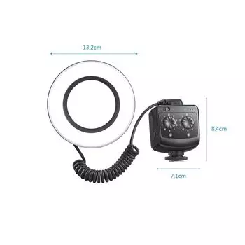 Godox RING72 Макро светодиодный светильник для видеосъемки Профессиональная заполняющая лампа для фотосъемки 72 шт. Цветные светодиодные бусины чёрный