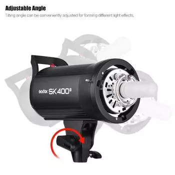 Godox SK400II Профессиональная компактная студийная вспышка мощностью 400 Вт со встроенным Godox 2.4G Wireless X UK Plug