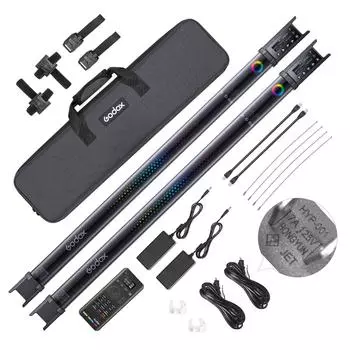 Godox TL60 Полноцветный RGB ламповый светильник 2500K6500K CRI 96 TLCL 98 Точная цветопередача 39 Световые эффекты 40 EU Plug