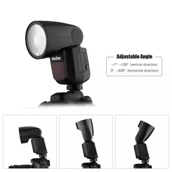 Godox V1C Профессиональная вспышка для камеры Speedlite Speedlight с круглой головкой, беспроводная, 2,4G, совместимая с