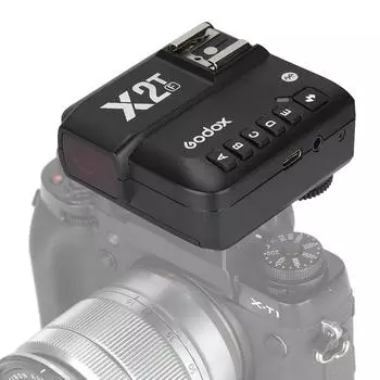 Godox X2T-F TTL беспроводной триггер вспышки 1/8000s HSS 2,4G беспроводной триггерный передатчик для зеркальной камеры Fuji для Godox V1 TT350F AD200 AD200Pro чёрный