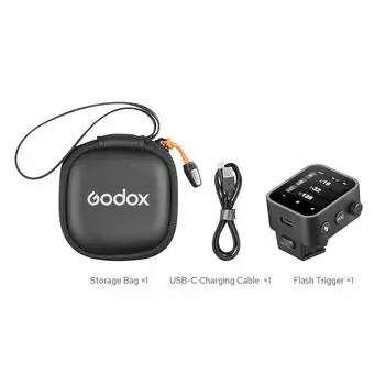 GODOX X3C 2.4G Беспроводной передатчик вспышки TTL с автоматической вспышкой и большим сенсорным OLED-экраном Support Canon Eos camera чёрный