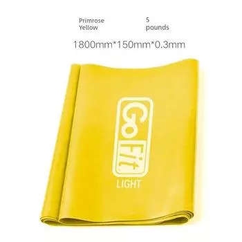 GoFit Yoga Fitness Resistance Band Female Male Resistance Band Stretch Open Shoulder Pull Back Training Back Rehabilitation Tension Band 1.8 m Primrose Yellow 5 lbs (kids or rehab)