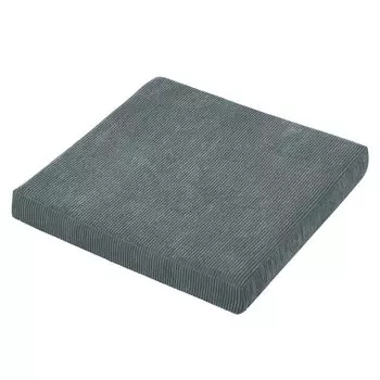 Подушка для стула GOFORIT Zabuton из пеноматериала с эффектом памяти, высокоэластичная уретановая подушка из вельвета 42 x 42 x 5 см, двухслойная структура, серый чехол, можно стирать + серый