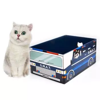 Гофрированная бумага Когтеточка для кошек Автомобиль Мультяшная машина Картонная коробка Доска для когтей домашних животных Кровать для помещений C