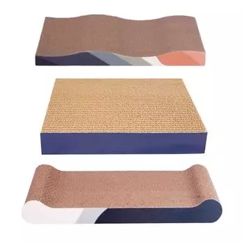 Гофрированная бумага Когтеточка для кошек Износостойкая шлифовальная машина для кошачьих когтей Картон Кошки играют square