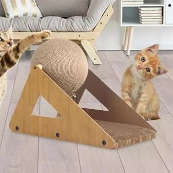 Гофрированная бумага Кошачья когтеточка Игрушка-когтеточка для кошек Износостойкая для кошек Товары для котят Другие мелкие домашние животные Кролик