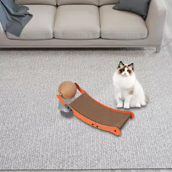 Гофрированная когтеточка для кошачьей когтеточки, износостойкая, прочная, современная когтеточка из шариков из сизаля