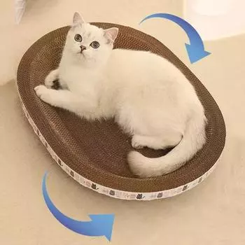 Гофрированная кошачья когтеточка, скребки для кошек, круглые овальные шлифовальные игрушки для кошек, износостойкая кошачья кровать, гнездо, аксессуары для кошек