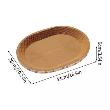 Гофрированная овальная доска-когтеточка для кошек, лежанка для кошек, 3 размера One Size