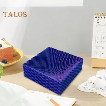 Гофрированный квадратный поднос, угловая иллюзия, ювелирные изделия, безделушки, ключи, контейнер, многофункциональный пластиковый контейнер для закусок, десертов, тарелка, миска, домашний офис, рабочий стол жёлтый