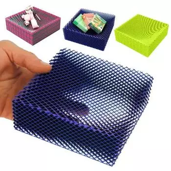 Гофрированный квадратный поднос, угловая иллюзия, ювелирные изделия, безделушки, ключи, контейнер, многофункциональный пластиковый контейнер для закусок, десертов, тарелка, миска, украшение для рабочего стола