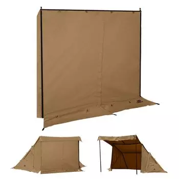 GOGlamping PUP Pup Tent Эксклюзивная передняя штора TC Одноместная палатка с противопожарным экраном из поликоттона Передняя штора из водонепроницаемого материала Застежка-молния по центру Съемная