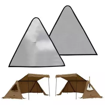 GOGlamping PUP Pup Tent Mesh Sheet Sheet для треугольных окон и термостойкий Sheet для треугольной дымоходной трубы от насекомых Heat Включает в себя хранение Легко устанавливается