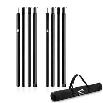 GOGlamping Tarp Pole Tent Pole 2 4 total length (Steel, pieces, sections, 228CM)