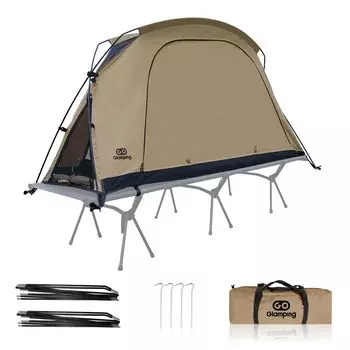 GOGlamping Tent Cot Tent EYE CT Отдельностоящая детская палатка Детская палатка Одноместная палатка для 1 человека Туристическая купольная палатка TC 3-сторонняя легкая алюминиевая стойка спереди