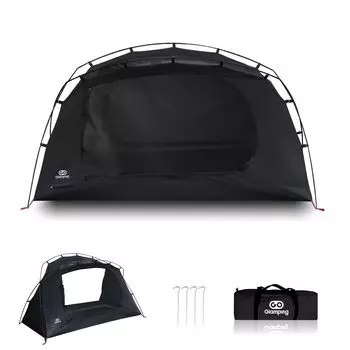 GOGlamping Tent Туристическая купольная палатка TC Solo 1 Person EYE Отдельно стоящая палатка TC Tent Легкая алюминиевая стойка Передний и задний вход Сетчатый световой люк чёрный