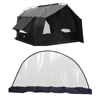 GOGlamping Tunnel Отдельно стоящий 1-2-местный двухстоечный алюминиевый столб Передние и задние двери с боковой дверью 3D-окно с защитой от насекомых, УФ-излучения, водонепроницаемостью