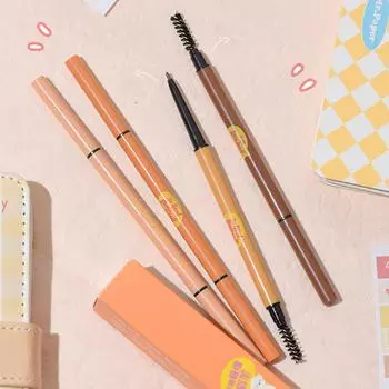 GOGO TALES Ultra-fine Double-ended Eyebrow Pencil Eyebrow Brush Fine Smooth Long-lasting Waterproof 404