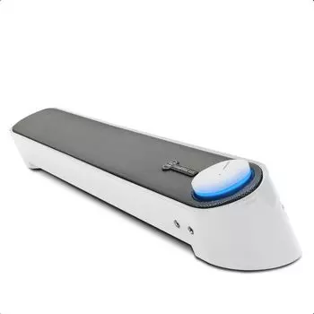 GOgroove Компьютерный динамик Мини-саундбар USB-питание ПК-саундбар Простая настройка Проводной AUX стерео аудио порт микрофона Регулятор громкости под монитором