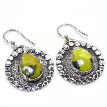 Gogunjla Gemstone Handmade 925 Silver Jewelry Earring 1.38 JCE481-2