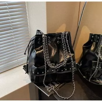 Going out commuting shoulder bag large capacity women s shoulder messenger bag new multi-purpose backpack чёрный