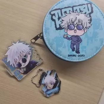 Gojo Satoru Badge, Key Ring, Coin Key Ring
