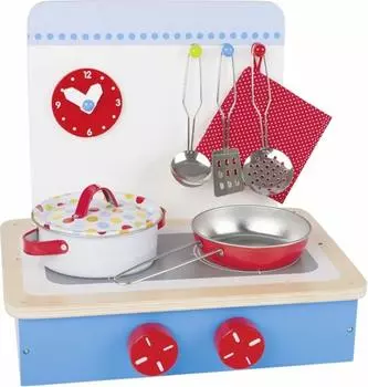 goki play kitchen set деревянная нержавеющая сталь Goki Kitchen Tabletop
