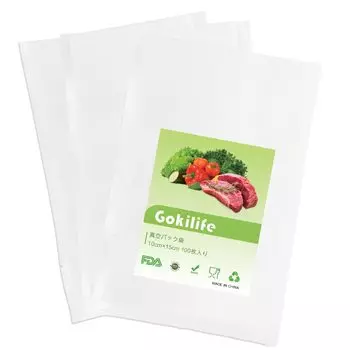 Gokilife Вакуумная упаковка 10 x 15 см x 100 штук Вакуумная упаковочная машина Вакуумная упаковка Вакуумный винил Вакуумная упаковка Специальная антибактериальная пищевая низкая
