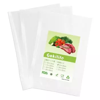 Gokilife Вакуумная упаковка 10 x 20 см x 120 Вакуумная упаковочная машина Shinku Pack Вакуумная упаковка Вакуумный винил Вакуумная упаковка Специальная антибактериальная пищевая продукция
