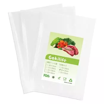 Gokilife Вакуумная упаковка 20 x 25 см x 120 Вакуумная упаковочная машина Shinku Pack Вакуумная упаковка Вакуумный винил Вакуумная упаковка Специальная антибактериальная