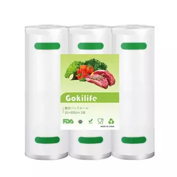 Gokilife Вакуумная упаковка Вакуумная упаковка Безопасный набор пищевых рулонов для вакуумной упаковки Замена вакуума Свободно выделенный антибактериальный морозильник для пищевых продуктов