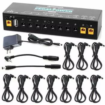 GOKKO AUDIO Блок питания для эффекторной педали, блок питания электрогитары 9 В, 12 В, 18 В, сертифицированный PSE (плюс)