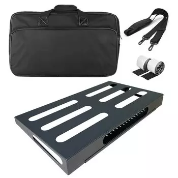 GOKKO Guitar Effector Board Pedal Board Прочный и долговечный кронштейн питания Легкий со встроенной сумкой для хранения (Д-560x320x70мм)