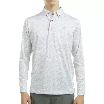 Гольф Цветочный Принт Длинный Рукав Рубашка На Пуговицах Sunset [Footjoy] Мужская закат