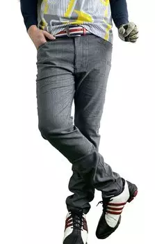 Гольф Strong Stretch Side Golf Skinny Glen Check [Arcade] Мужские брюки, Материал, Карманы, Одежда, Чиносы, Тонкие, Весна, Лето, Осень, L,