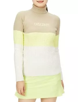 Гольф-свитер с высоким воротом Simple ECO BG00 Эквивалент японского размера M [DESCENTE GOLF] [модель 22 осень/зима] женский (бежевый)