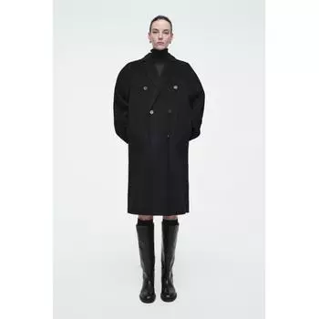 Гольфы Cos Japan из шерсти мериноса в рубчик Black/3638