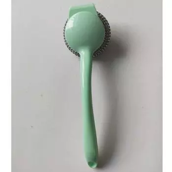 Gold and Silver Wire Cleaning Ball with Handle, Galvanized and Copper Plated, Bowl Brush Pot Tool, Kitchen Cleaning, Steel Wire Ball 32 g разноцветный